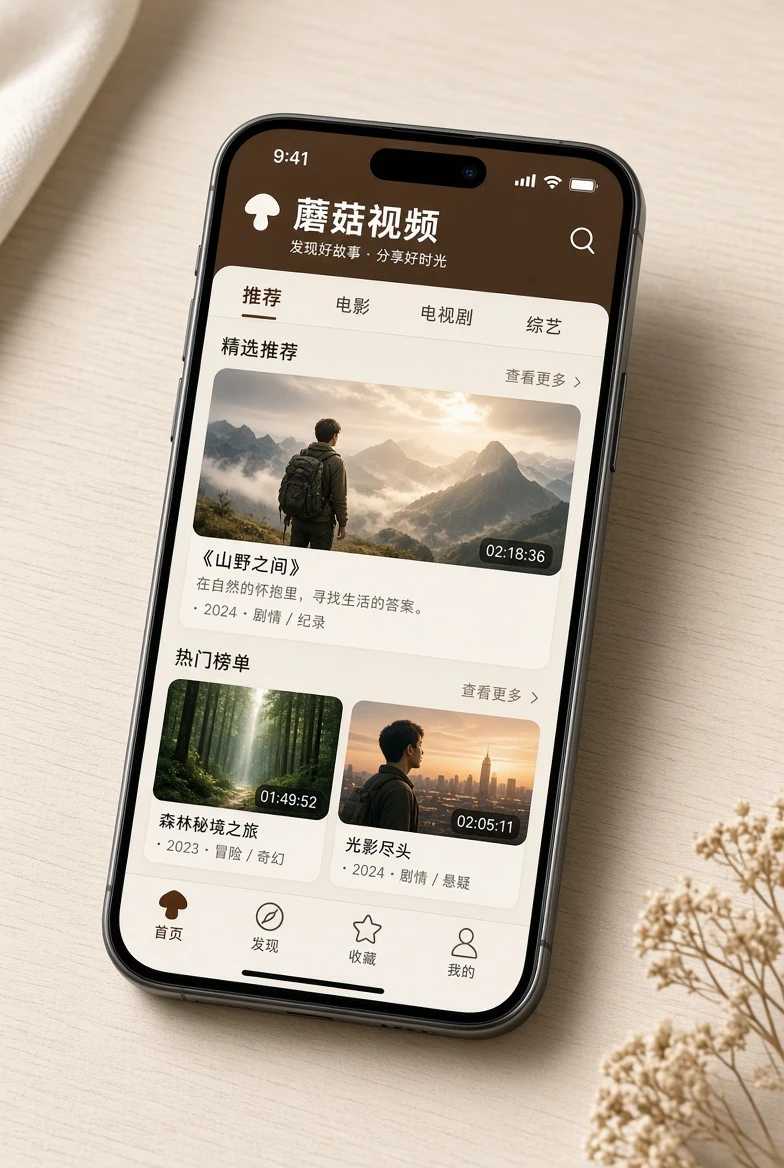 蘑菇视频应用服务:把发现带在身边主题视觉